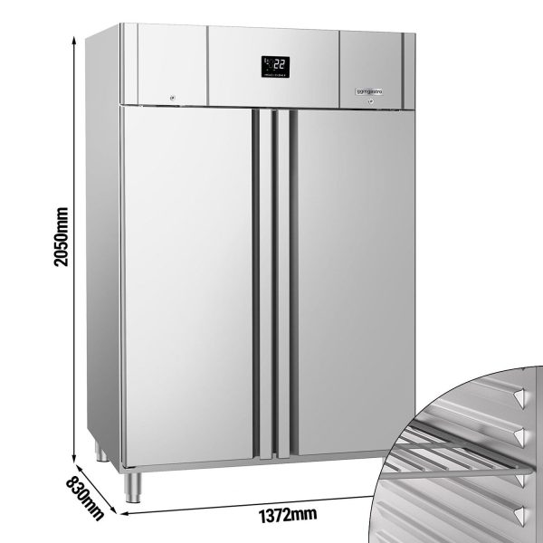 Congélateur en acier inoxydable PREMIUM - GN 2/1 - 1200 Litres - avec 2 portes