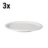 (3 pièces) BUDGETLINE - Assiette plate Mammoet - Ø 24 cm - Blanc