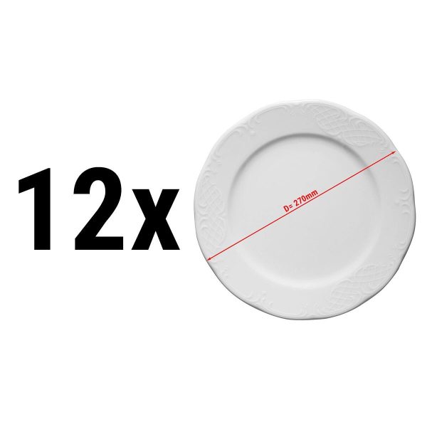 (12 pièces) CLASSICO - Assiette Plat - Ø 27 cm