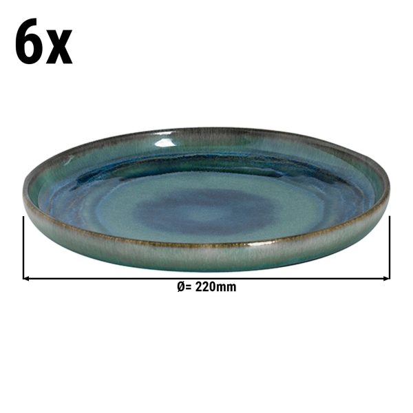 (6 pièces) MIAMI - Assiette plate - Ø 22 cm - Vert