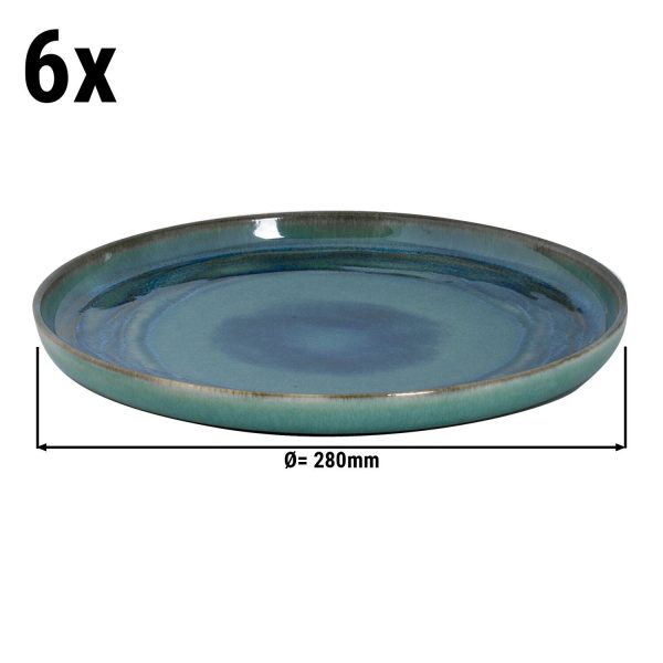 (6 pièces) MIAMI - Assiette plate - Ø 28 cm - Vert