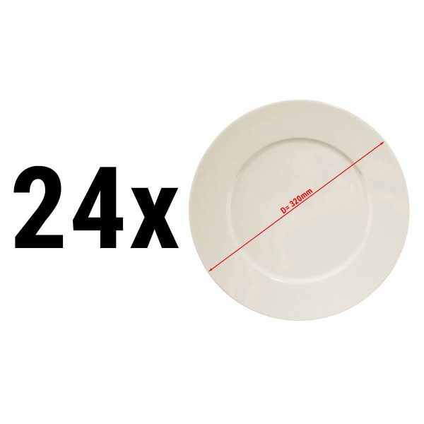 (24 pièces) PERA Cream - Assiette plate - Ø 32 cm