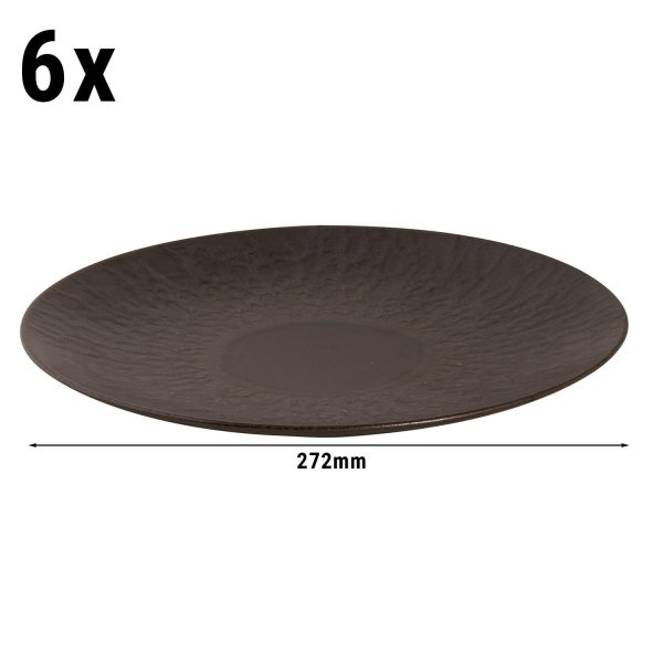 (6 pièces) Rust - Assiette plate - Ø 27 cm - Marron