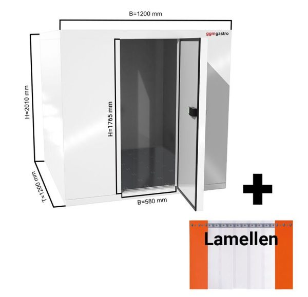 Cellule de congélation - 1200x1200mm - 1,6m³ - Lamelles incluses