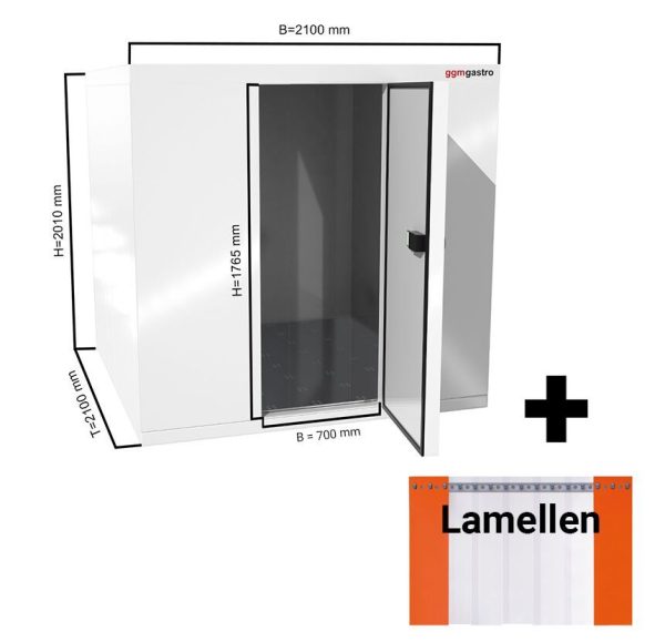 Chambre froide - 2100x2100mm - 6,1m³ - Lamelles incluses