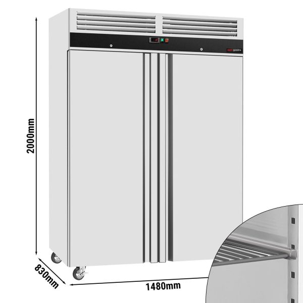 Congélateur en acier inoxydable ECO - GN 2/1 - 1400 litres - avec 2 portes