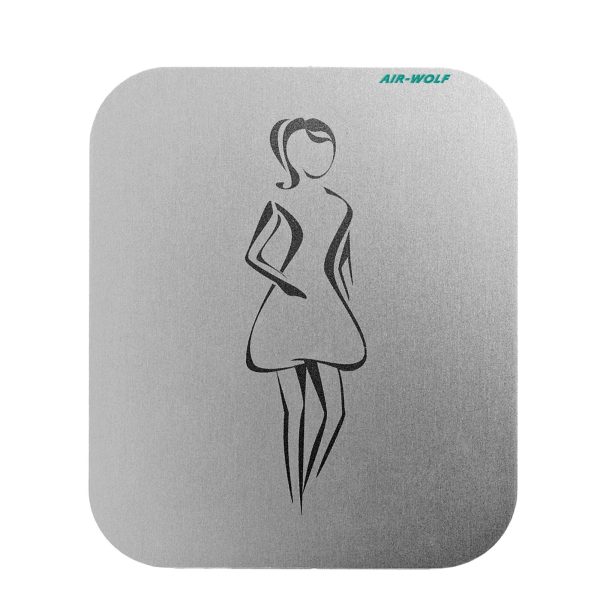 AIR-WOLF | Plaque de porte "Femmes" - autocollante - Acier inoxydable