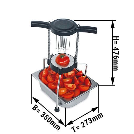 Coupe-tomates manuel - Nombre de fentes : 6