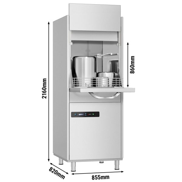 Lave-vaisselle à cuve double paroi - Numérique - 12,2 kW - avec pompe à détergent et pompe à rinçage