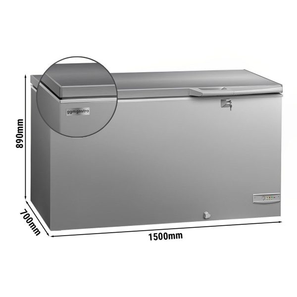 Congélateur bahut - 1500mm - 388 litres - Couvercle inox - Séparateur inclus