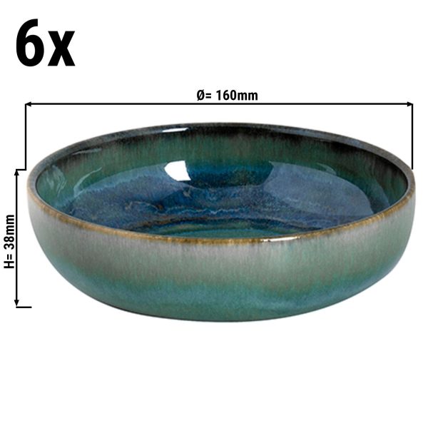 (6 pièces) MIAMI - Assiette creuse - Ø 16 cm - Vert