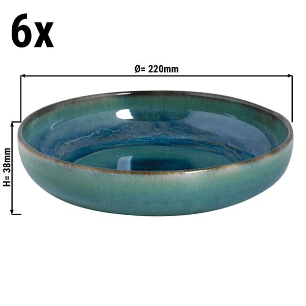 (6 pièces) MIAMI - Assiette creuse - Ø 22 cm - Vert