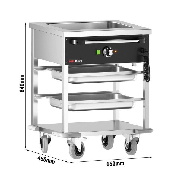 Chariot bain-marie - 1 x GN 1/1