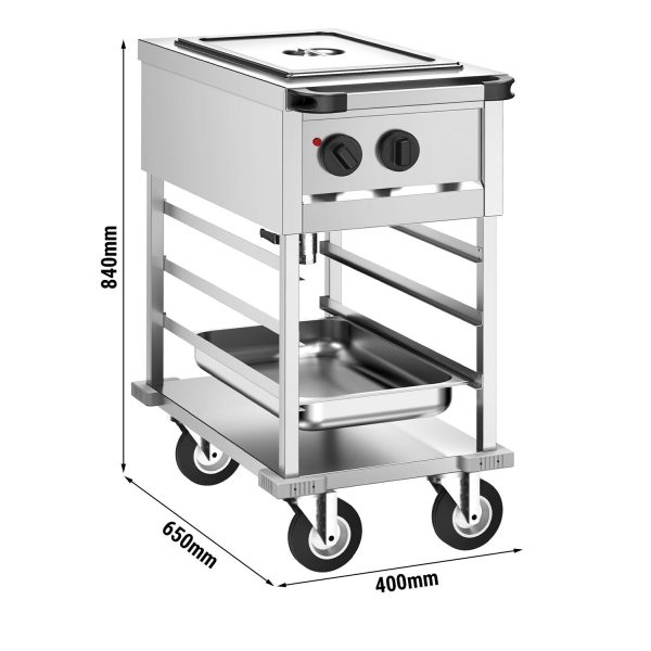 Chariot bain-marie - 1 x GN 1/1