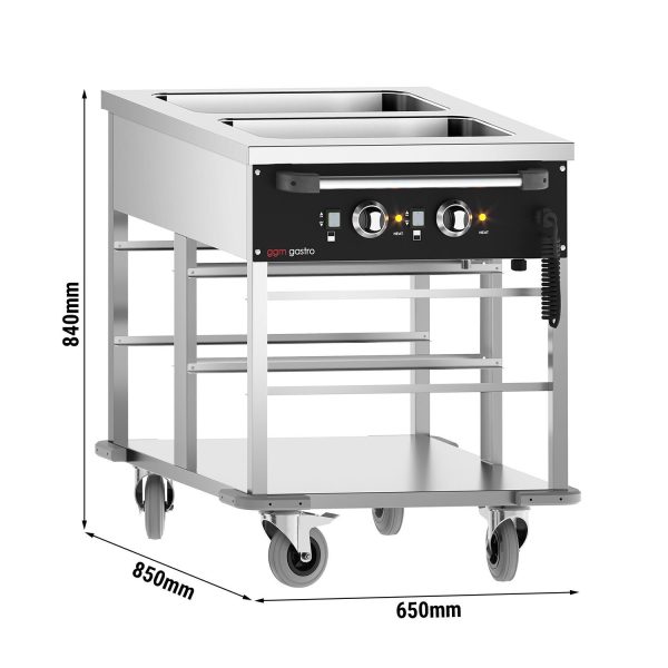 Bain-marie thermique - 2 x GN 1/1 - température de la cuve réglable séparément