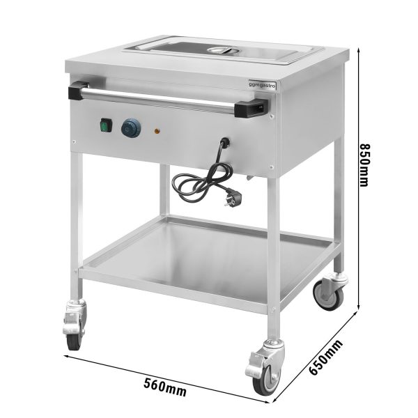 Chariot bain-marie thermique - 1x GN 1/1