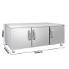 Soubassement en inox - 1200mm - 3 Portes