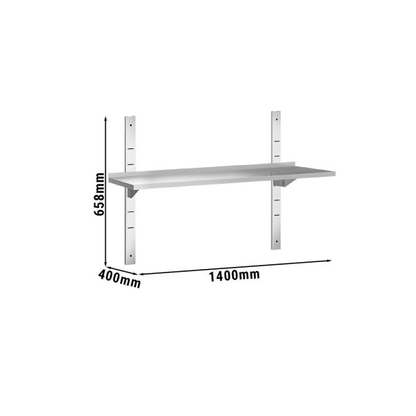 Étagères murales PREMIUM - 1400x400mm - avec 1 étagère