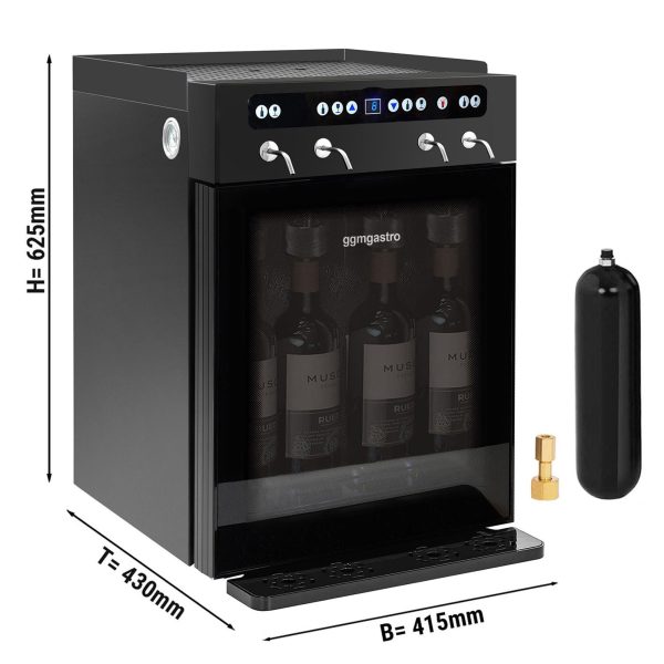 Distributeur de vin - 1 zone climatique - réfrigéré - pour 4 bouteilles de vin