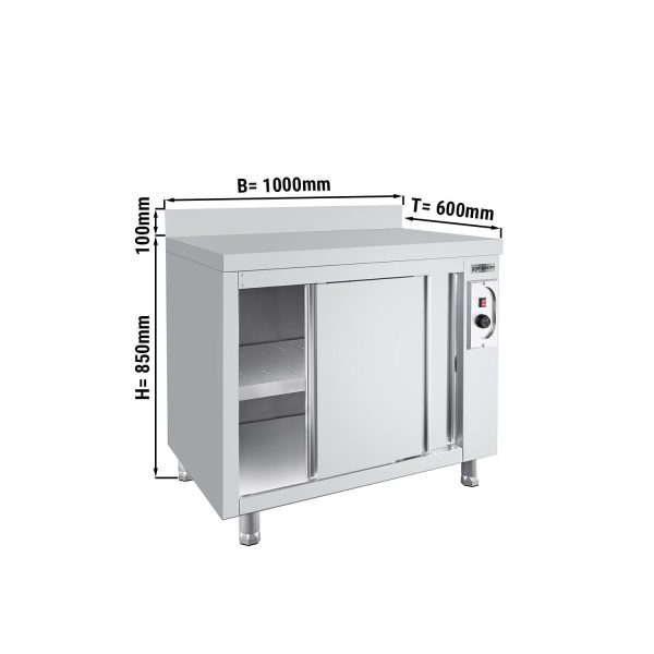 Armoire chauffante ECO - 1000x600mm - avec passe-plat