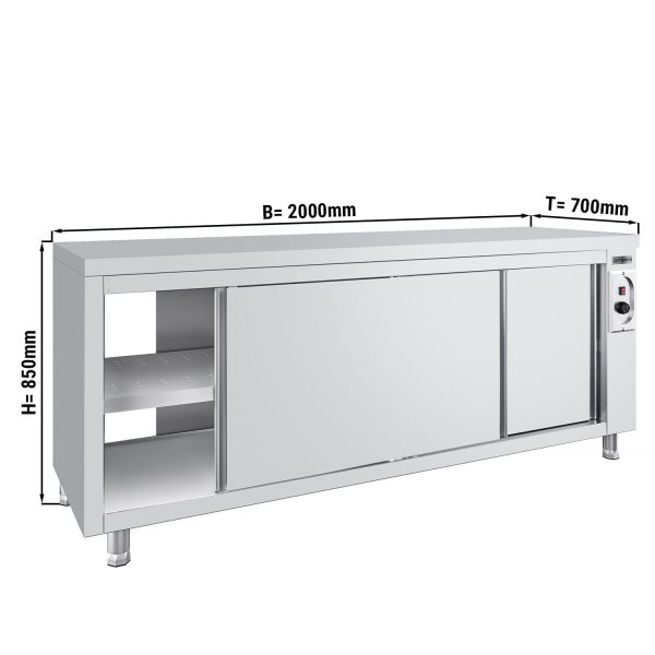 Armoire chauffante ECO - 2000x700mm - avec passe-plat