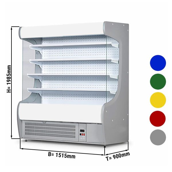 Vitrine réfrigérée murale - 1515mm - avec éclairage LED & 4 étagères