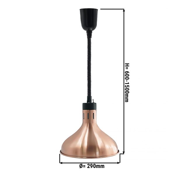 Lampe chauffante - Ø 290 mm - Or rose