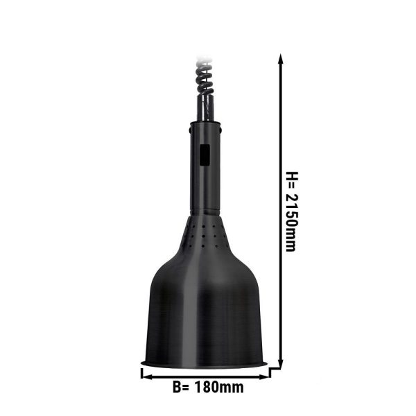 Lampe chauffante - Ø 180 mm - Noir