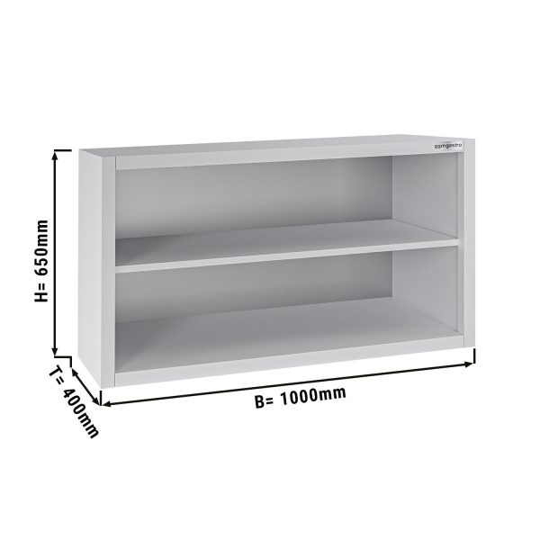 Armoire murale inox ECO - 1000x400mm - sans porte coulissante - hauteur 650mm