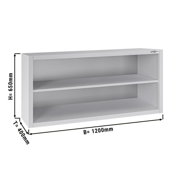 Armoire murale inox ECO - 1200x400mm - sans porte coulissante - hauteur 650mm