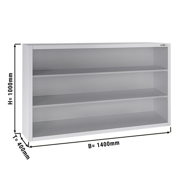 Armoire murale en inox ECO - 1400x400mm - sans porte coulissante hauteur 1000mm