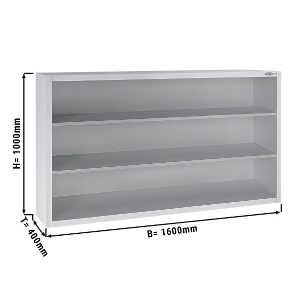 Armoire murale en inox ECO - 1600x400mm - sans porte coulissante hauteur 1000mm