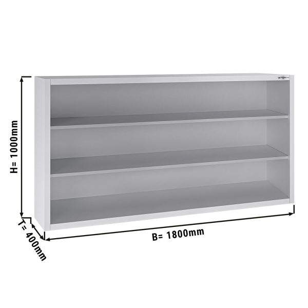 Armoire murale en inox ECO - 1800x400mm - sans porte coulissante hauteur 1000mm