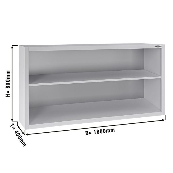 Armoire murale en inox ECO - 1800x400mm - sans porte coulissante hauteur 800mm