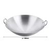 Poêle wok en acier inoxydable - Ø 450mm