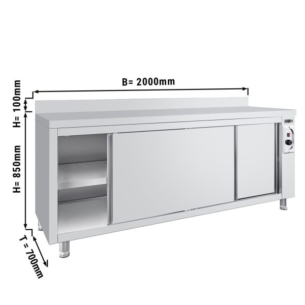 Armoire chauffante ECO - 2000x700mm - avec rebord