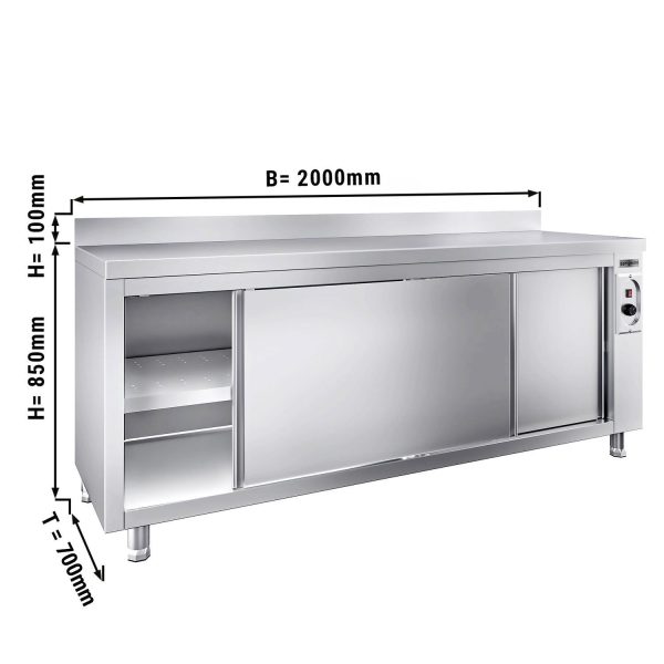 Armoire chauffante ECO - 2000x700mm - avec rebord