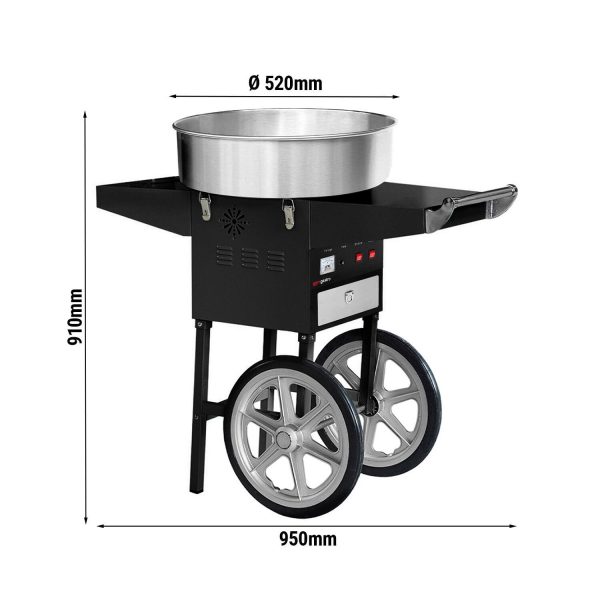 Machine à sucre filé - Ø 520mm - 1,08 kW - Noir