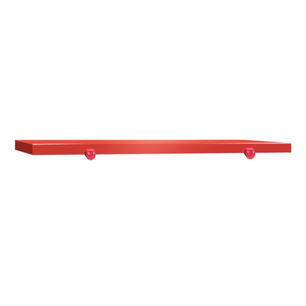 Étagère murale rouge minimaliste