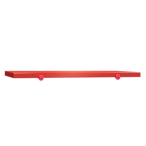 Étagère murale rouge minimaliste