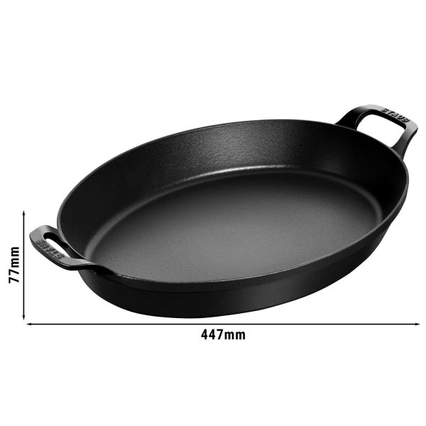 STAUB | SPECIALITIES - Plat à four - ovale - 370 mm - Fonte - Noir