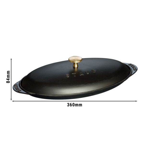 STAUB | SPECIALITIES - Cocotte avec Couvercle - ovale - 310mm - Fonte - Noir