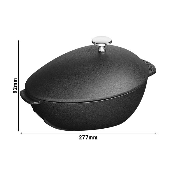 STAUB | SPECIALITIES - Casserole à Moules - ovale - 250mm - Fonte - Noir