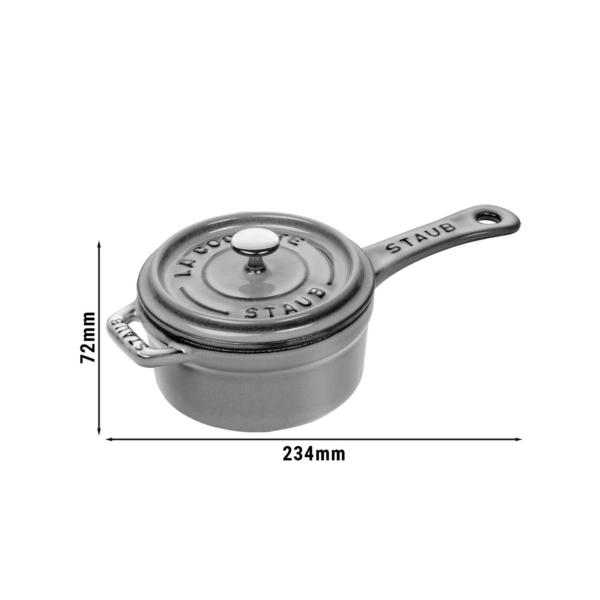 STAUB | SPECIALITIES - Casserole avec poignée - Ø 100 mm - Fonte - Gris Graphite