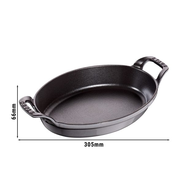 STAUB | SPECIALITIES - Plat à four - ovale - 240 mm - Fonte - Gris Graphite