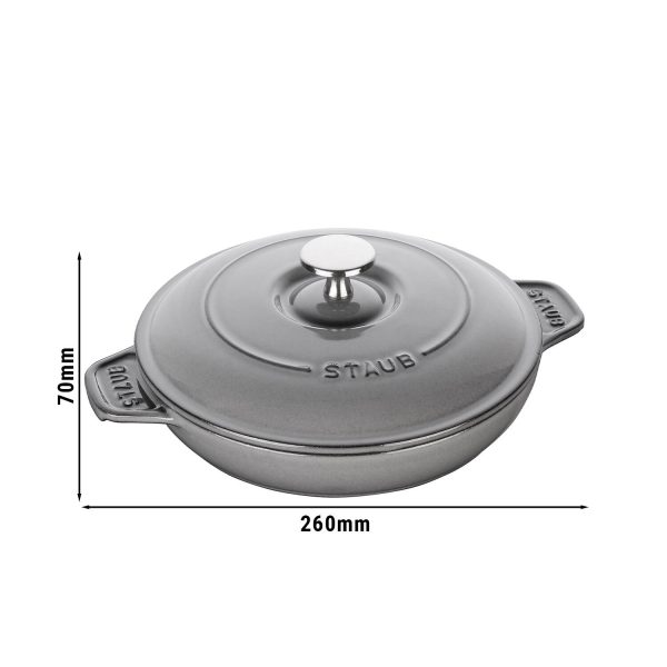 STAUB | SPECIALITIES - Plat à four avec couvercle - Ø 200 mm - Fonte - Gris Graphite