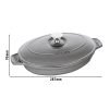 STAUB | SPECIALITIES - Plat à four avec couvercle - ovale - 230 mm - Fonte - Gris Graphite