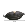 STAUB | SPECIALITIES - Plat à four avec couvercle - ovale - 230 mm - Fonte - Noir