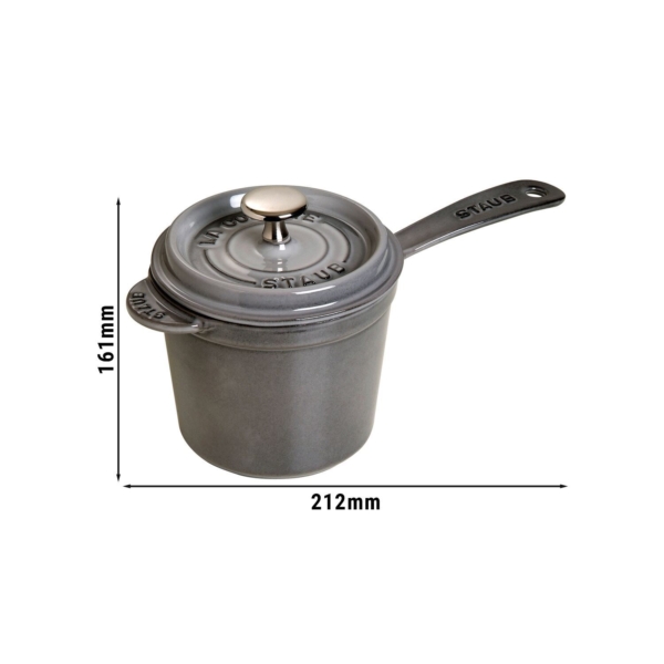 STAUB | SPECIALITIES - Casserole avec poignée - Ø 140 mm - Fonte - Gris Graphite