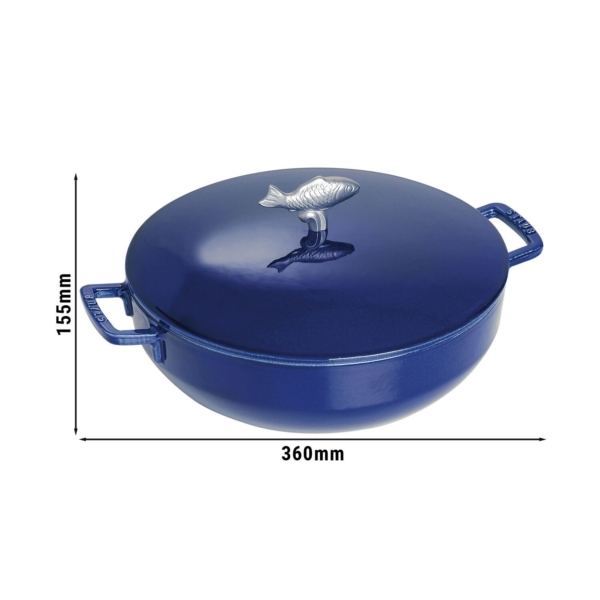 STAUB | SPECIALITIES - Marmite à bouillabaisse - Ø 280 mm - Fonte - Bleu foncé